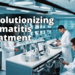 The featured image should show a futuristic medical research laboratory setting