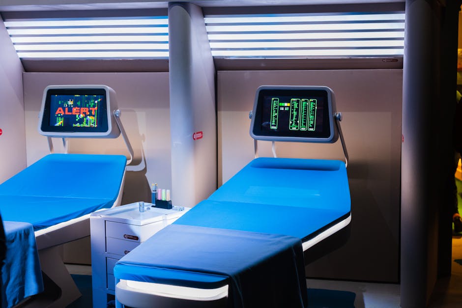 Exploring Decades of Innovation in Seborrheic Dermatitis Treatments - A modern hospital room featuring advanced medical equipment with digital displays.