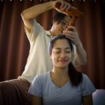 Natural Remedies for Seborrheic Dermatitis Scalp: Evidence-Based Solutions (2026) - Holistic head massage technique using wooden tools for relaxation in Chiang Mai, Thailand.