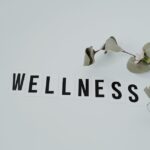 Overview - Minimalist image of the word 'wellness' with eucalyptus branch, creating a serene vibe on white background.