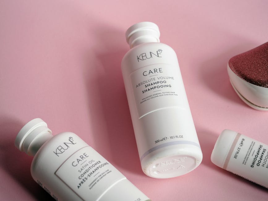 Seborrheic Dermatitis Scalp Treatment Guide 2026: Complete Overview of Shampoos, Treatments, and Routines - Modern product photo featuring Keune shampoo and conditioner bottles on a pink background.
