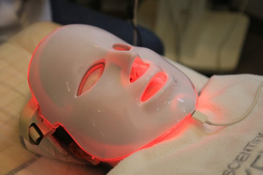 Seborrheic Dermatitis Sunlight: Exploring the Connection and Benefits 11 Seborrheic Dermatitis Sunlight: Exploring the Connection and Benefits - Close-up of an LED light mask used in modern skincare treatments.