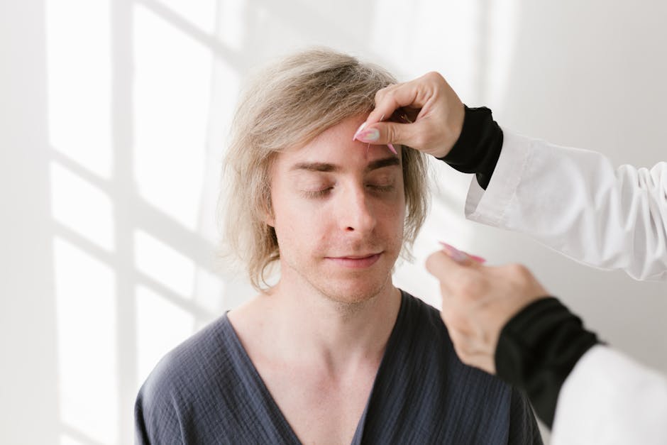 seb-derm-vs-rosacea-difference-2026 - A man in a spa setting receiving acupuncture treatment for relaxation and holistic wellness.